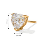 D'Joy - Moissanite Heart Stud Earring with Push Back in 18K Vermeil Yellow Gold Plated Sterling Silver 1.84 Ct._8705579_4