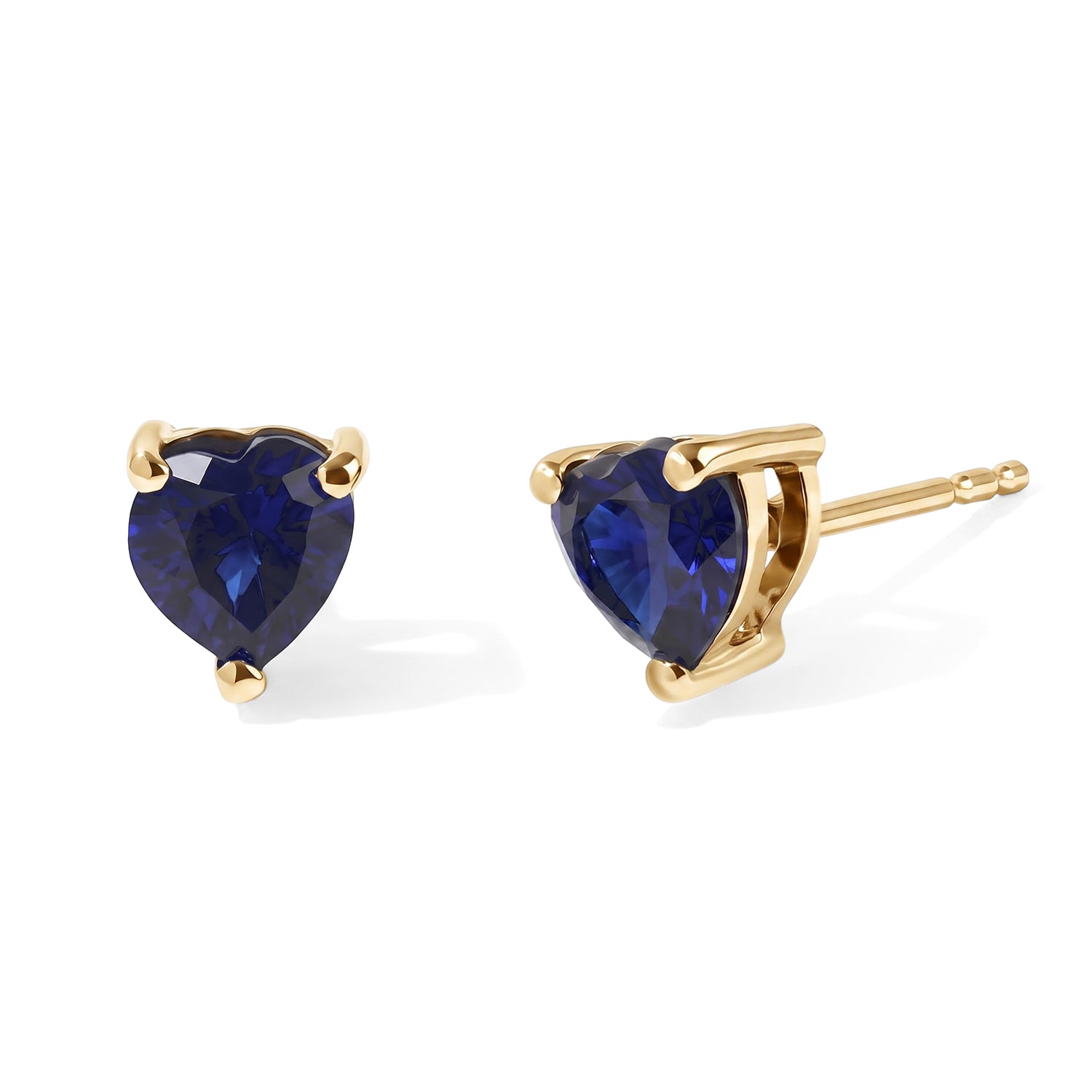 D'Joy - Masoala Sapphire Stud Earring with Push Back in 18K Vermeil Yellow Gold Plated Sterling Silver 2.20 Ct. 8705582 0