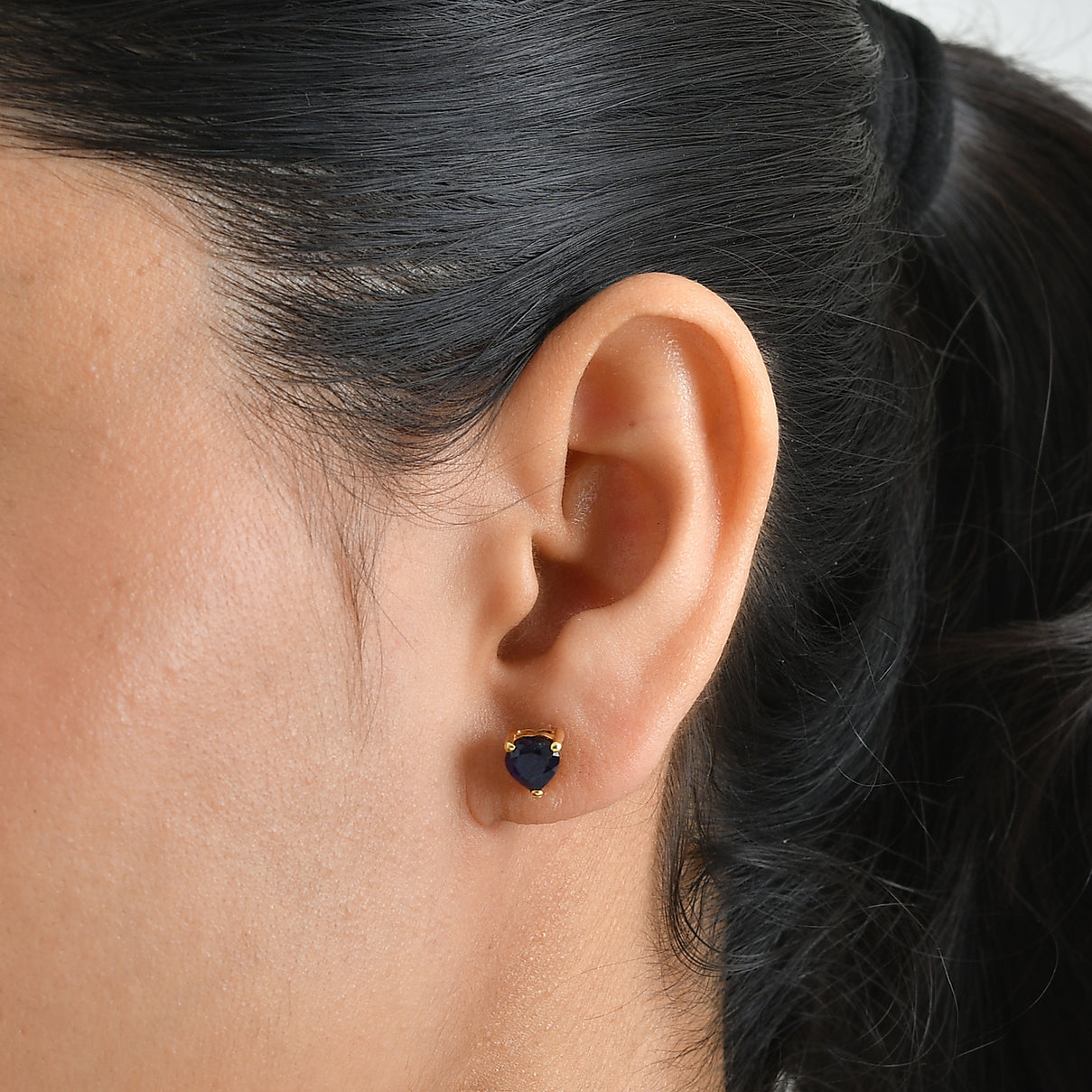 D'Joy - Masoala Sapphire Stud Earring with Push Back in 18K Vermeil Yellow Gold Plated Sterling Silver 2.20 Ct. 8705582 1