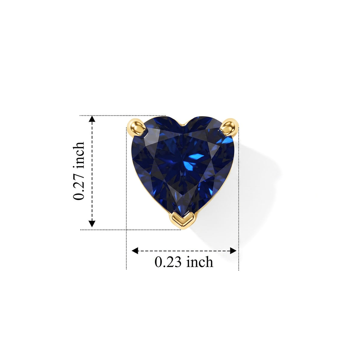 D'Joy - Masoala Sapphire Stud Earring with Push Back in 18K Vermeil Yellow Gold Plated Sterling Silver 2.20 Ct. 8705582 4