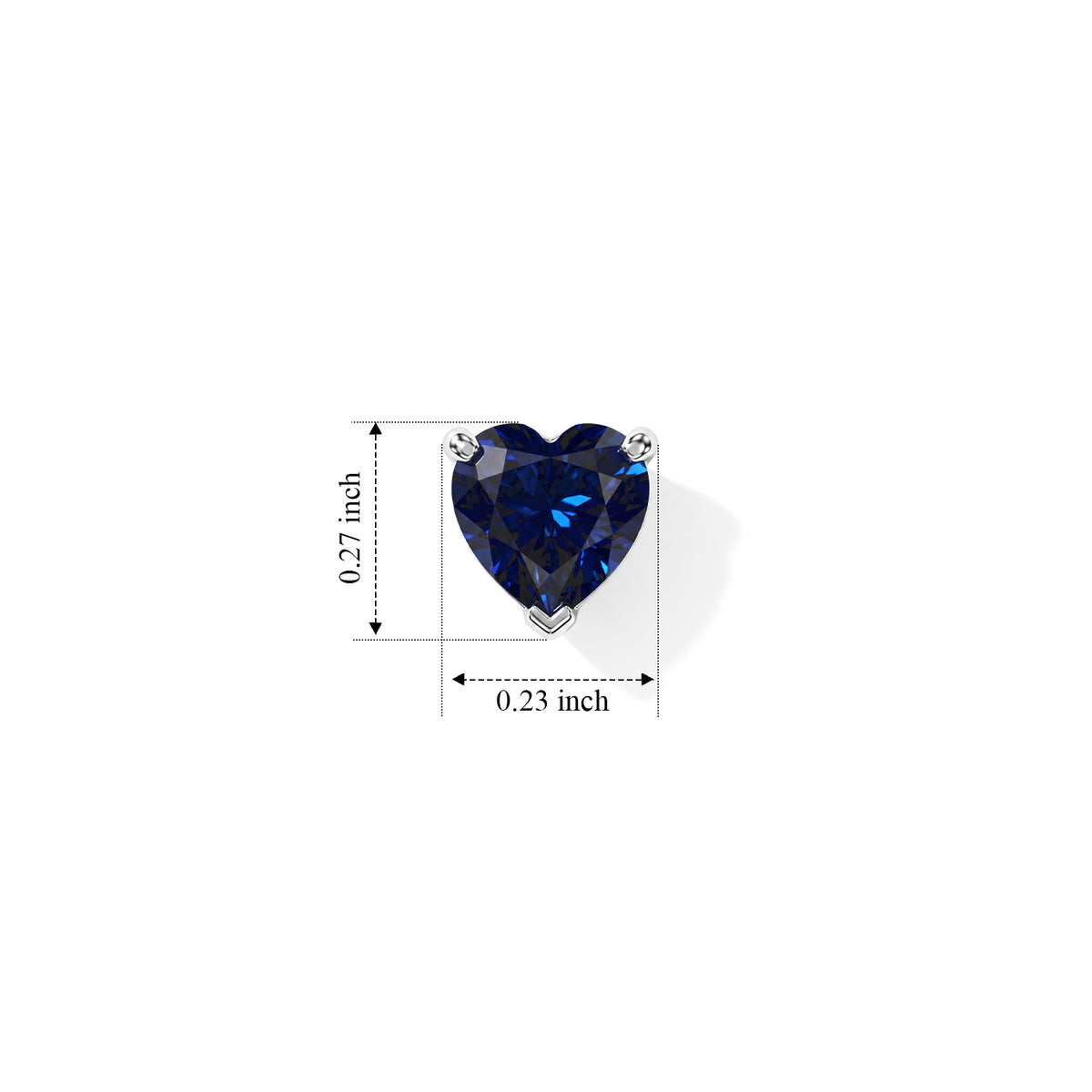 D'Joy - Masoala Sapphire Earring with Push Back in Rhodium Overlay Sterling Silver 2.25 Ct. V32666486 5