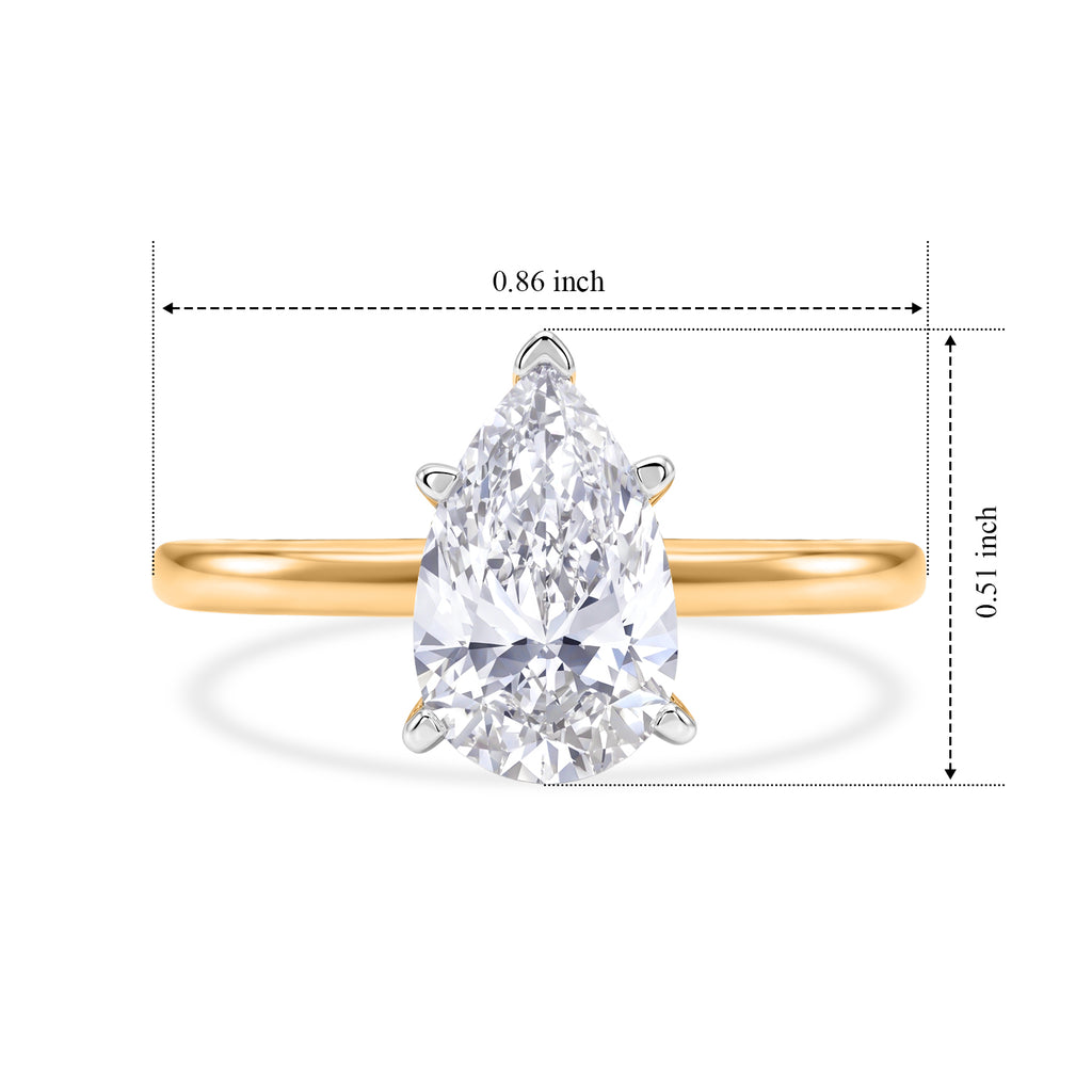Luxuriant - 18K Yellow Gold SGL Certified Lab Grown Diamond Solitaire Ring 2.00 Ct._8705617_5