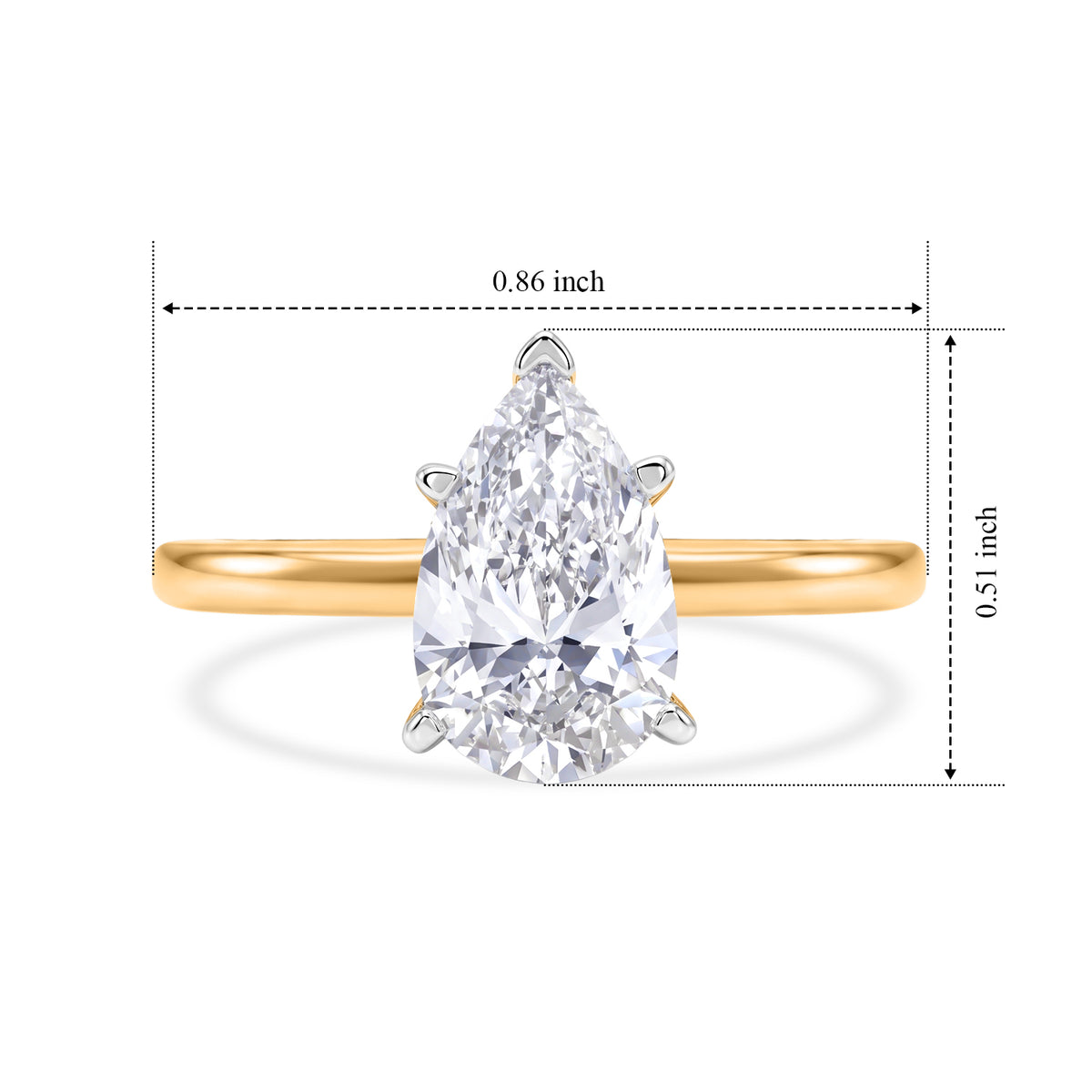 Luxuriant - 18K Yellow Gold SGL Certified Lab Grown Diamond Solitaire Ring 2.00 Ct. 8705617 6