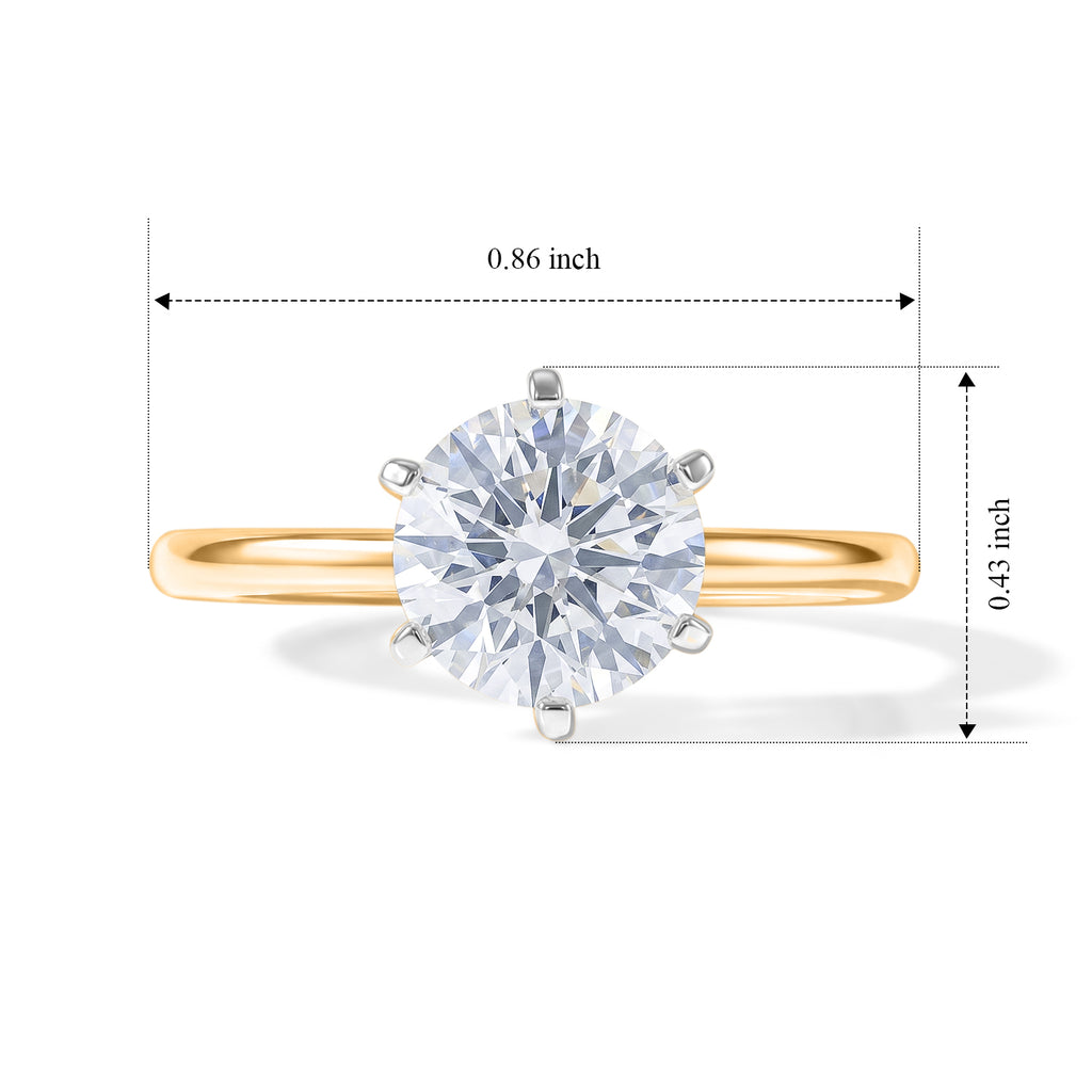 Luxuriant - 18K Yellow Gold SGL Certified Lab Grown Diamond Solitaire Ring 2.00 Ct._8705632_5