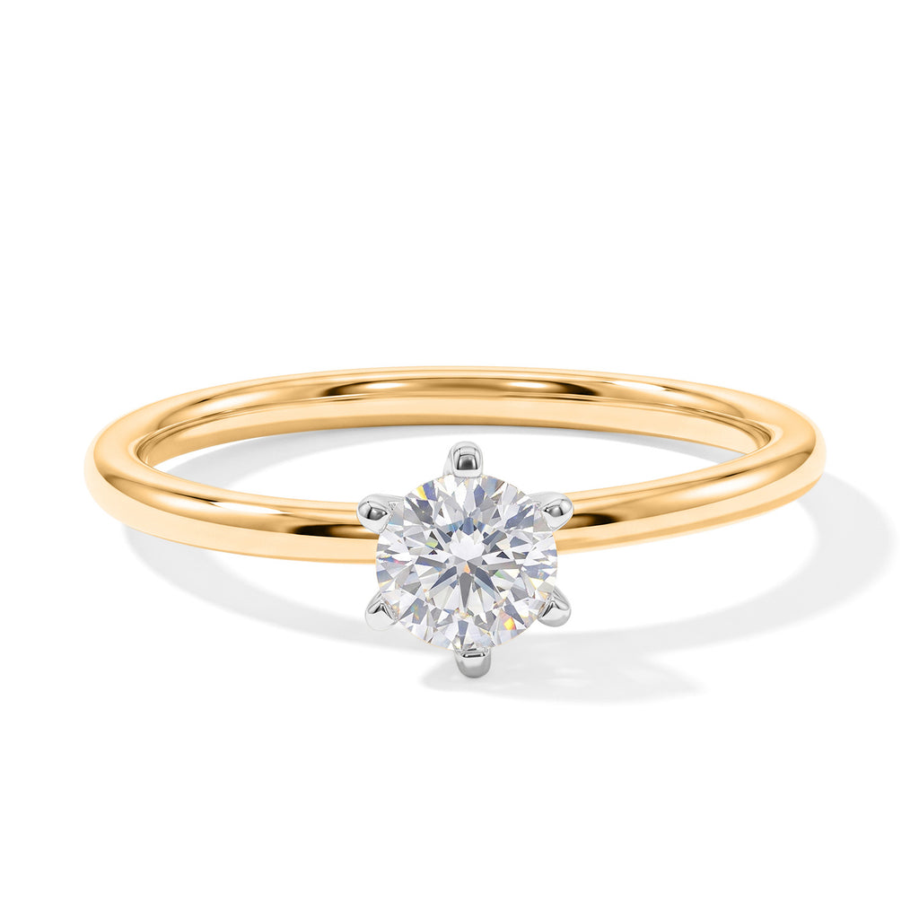 Luxuriant - 9K Yellow Gold SGL Certified Lab Grown Diamond Solitaire Ring 0.50 Ct._8705668