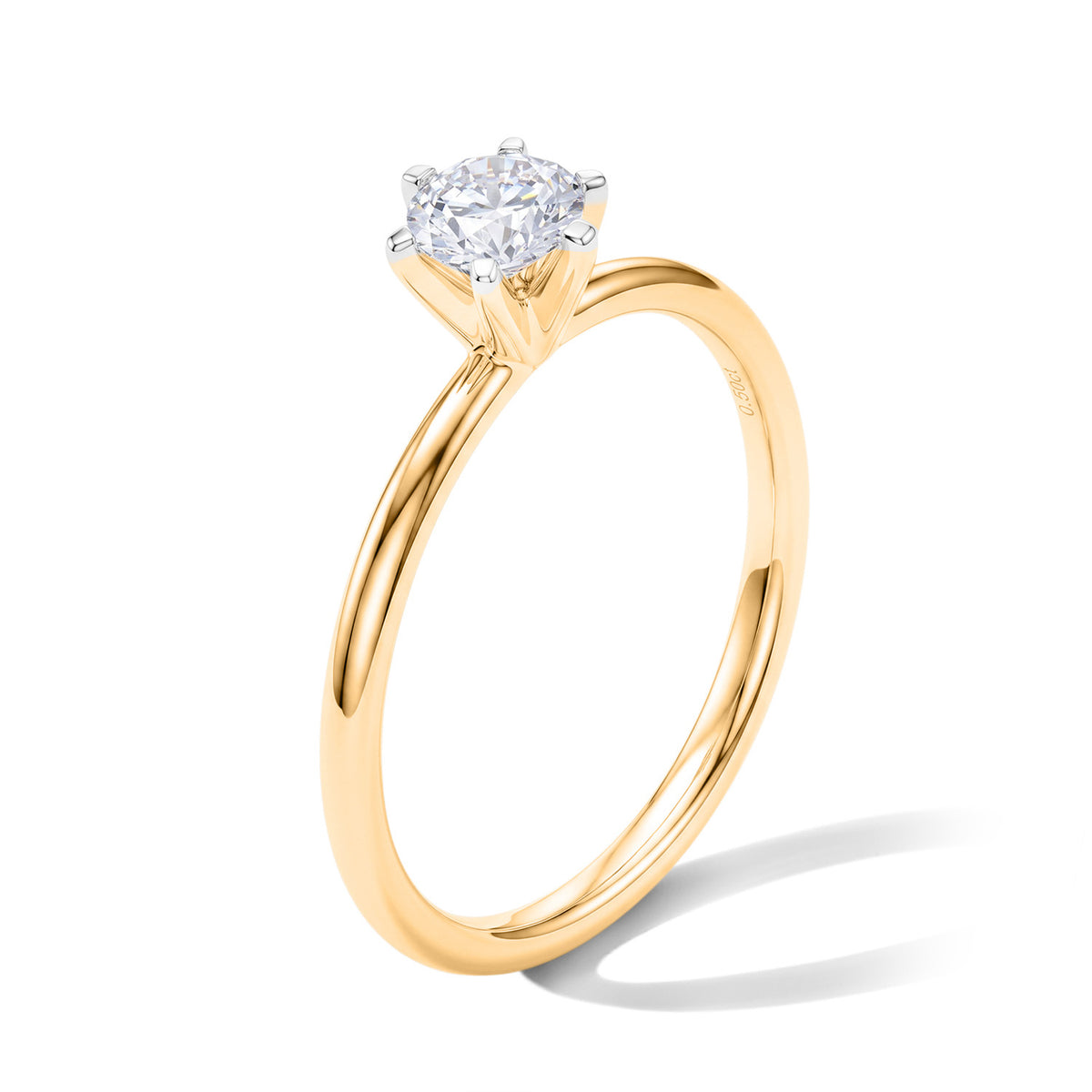 Luxuriant - 9K Yellow Gold SGL Certified Lab Grown Diamond Solitaire Ring 0.50 Ct. 8705668 4