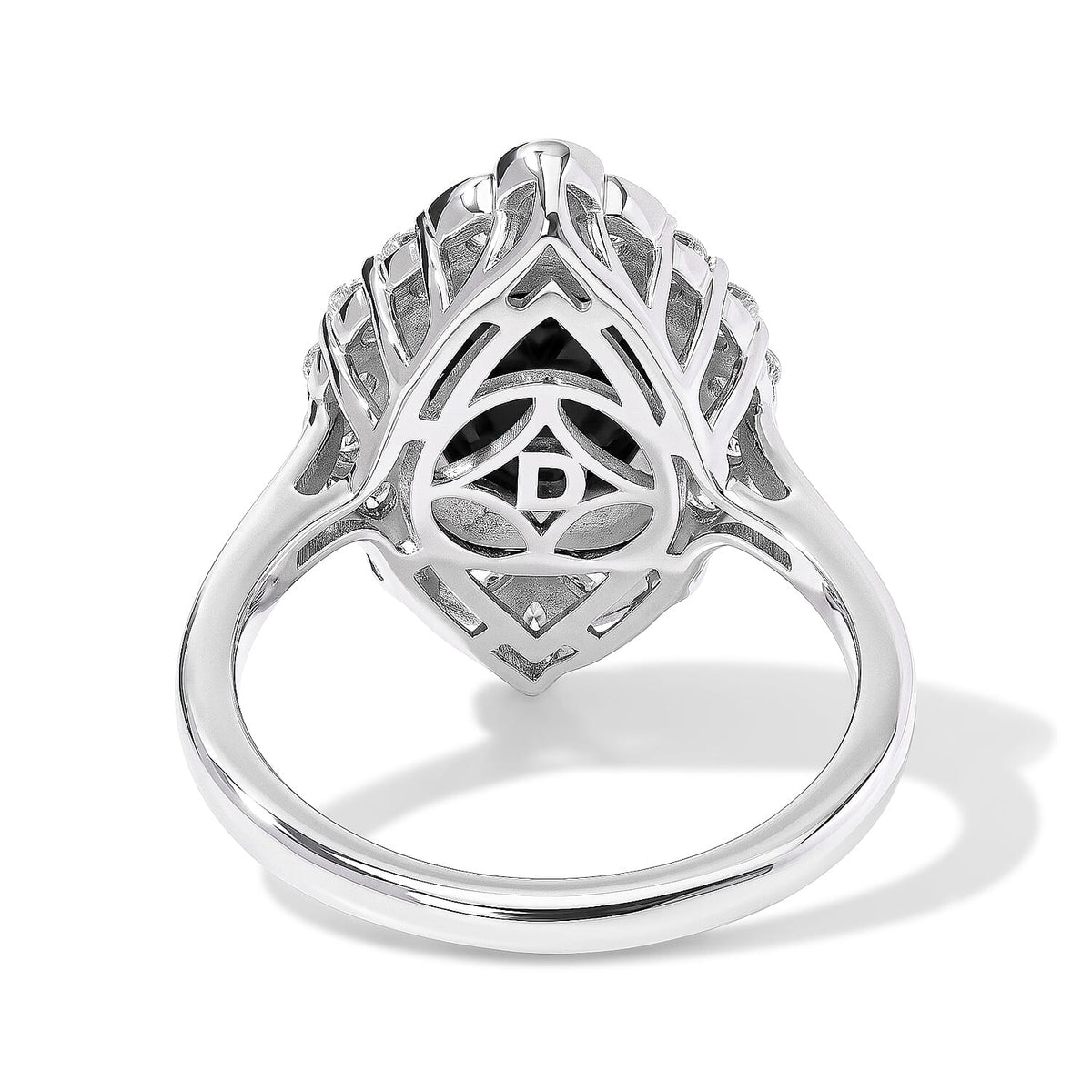 D'Joy - Australian Opal Triplet &amp; Moissanite Halo Ring in Rhodium Overlay Sterling Silver 2.50 Ct. 8705914 5