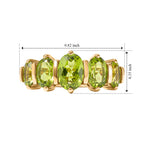 D'Joy Peridot 5 Stone Ring Sterling Silver  2.270  Ct._8706214_5