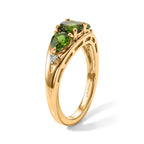 Luxuriant Natural Chrome Diopside, Lab Grown Diamond 3 Stone Ring Sterling Silver  1.331  Ct._8706441_3