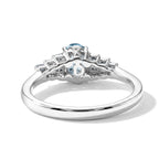 D'Joy - Blue Zircon & White Diamond Ballerina Ring in Rhodium Overlay Sterling Silver 1.46 Ct._8706508_4