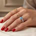 Luxuriant Blue Zircon, Lab Grown Diamond Ring in Rhodium OverlaySterling Silver  1.540  Ct._8706681_2