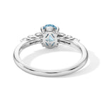Luxuriant Blue Zircon, Lab Grown Diamond Ring in Rhodium OverlaySterling Silver  1.540  Ct._8706681_4