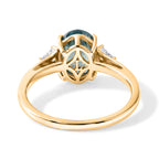 Luxuriant 9K Yellow Gold AAA Blue Zircon, Lab Grown Diamond GH, SI Ring, Gold Wt.2.25 Gms  3.930  Ct._8706691_4