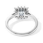 Luxuriant Blue Zircon, Lab Grown Diamond Ring in Rhodium OverlaySterling Silver  1.800  Ct._8706766_4