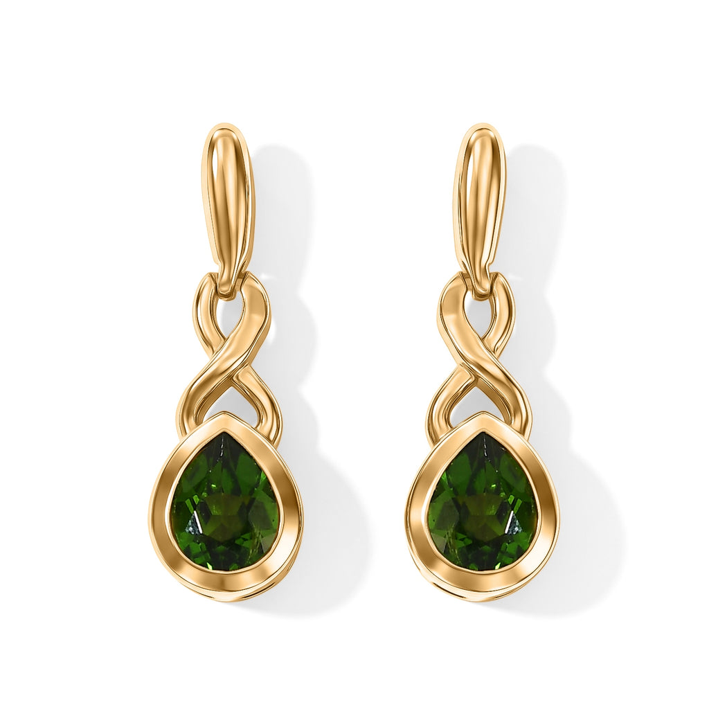 D'Joy Natural Chrome Diopside Dangling Earring Sterling Silver  0.696  Ct._8706901