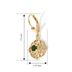 D'Joy Natural Chrome Diopside, White Zircon Solitaire Stud Push Post Earring Sterling Silver  0.618  Ct._8706902_4