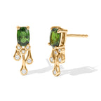 D'Joy Natural Chrome Diopside, Moissanite Dangling Earring Sterling Silver  1.530  Ct._8706903