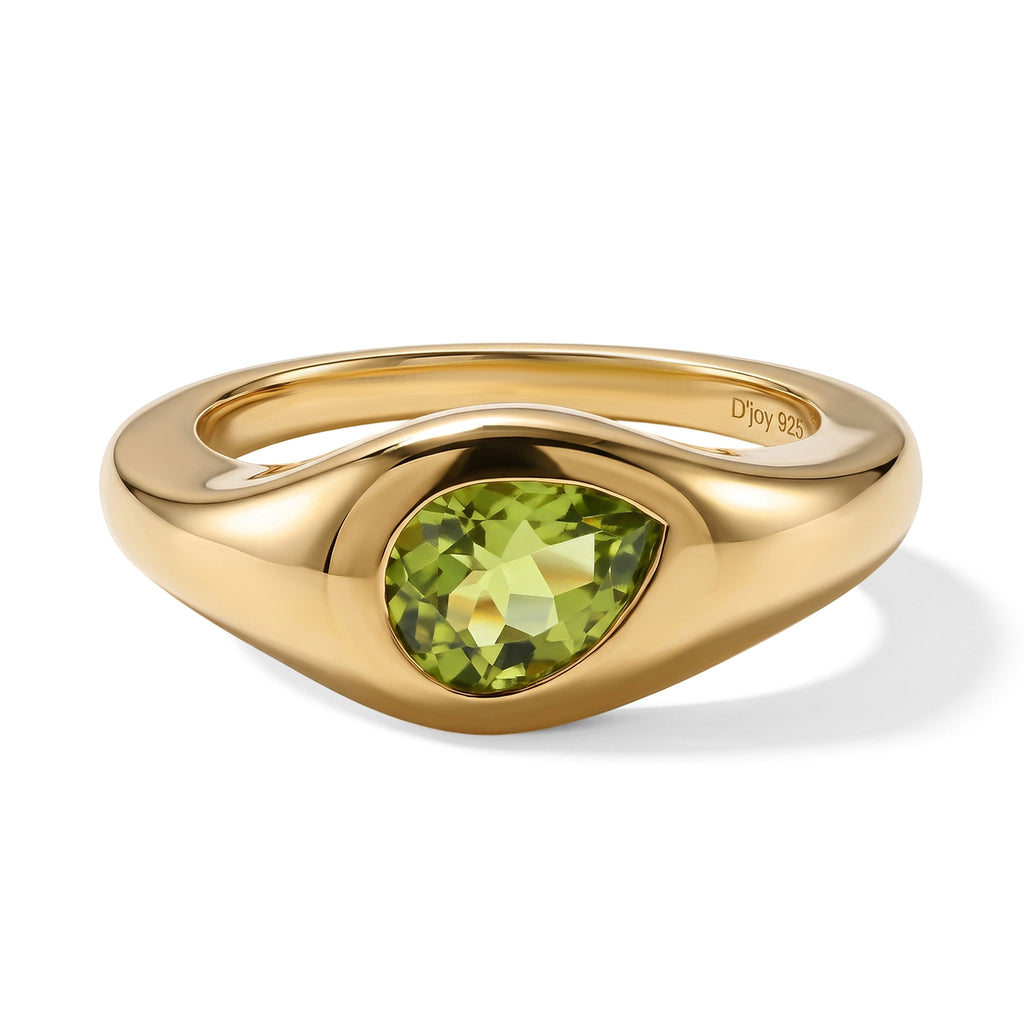 D'Joy Peridot Solitaire Ring Sterling Silver  1.180  Ct._8707386
