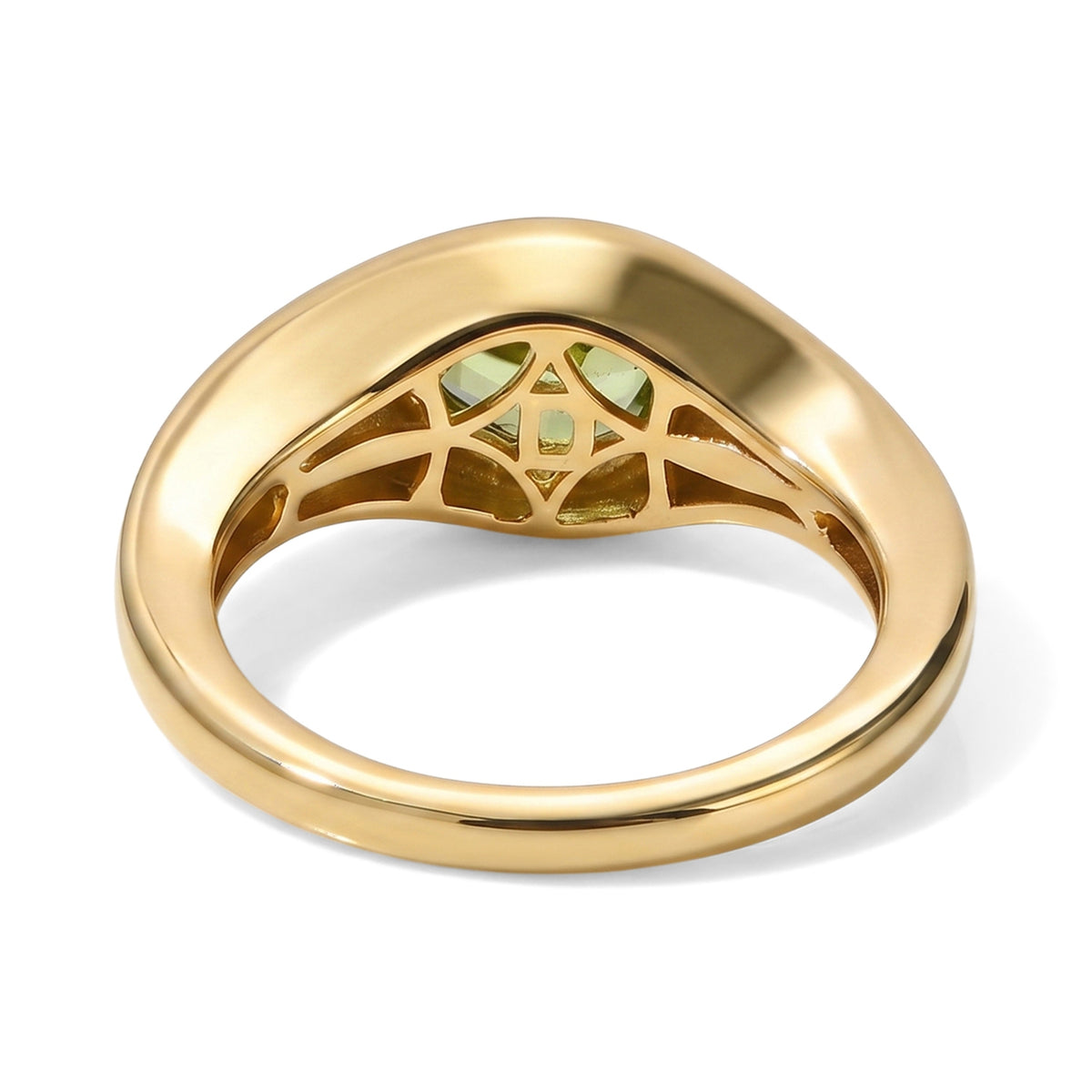D'Joy - Natural Hebei Peridot Solitaire Ring in Yellow Gold Plated Sterling Silver 1.20 Ct. V32519282 5