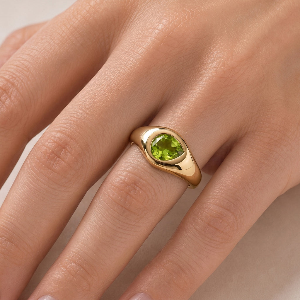 D'Joy Peridot Solitaire Ring Sterling Silver  1.180  Ct._8707387_1