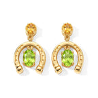 D'Joy - Peridot & Citrine Dangling Earring with Push Post in Yellow Gold Plated Sterling Silver 2.00 Ct._8707406