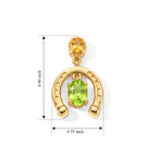 D'Joy - Peridot & Citrine Dangling Earring with Push Post in Yellow Gold Plated Sterling Silver 2.00 Ct._8707406_4