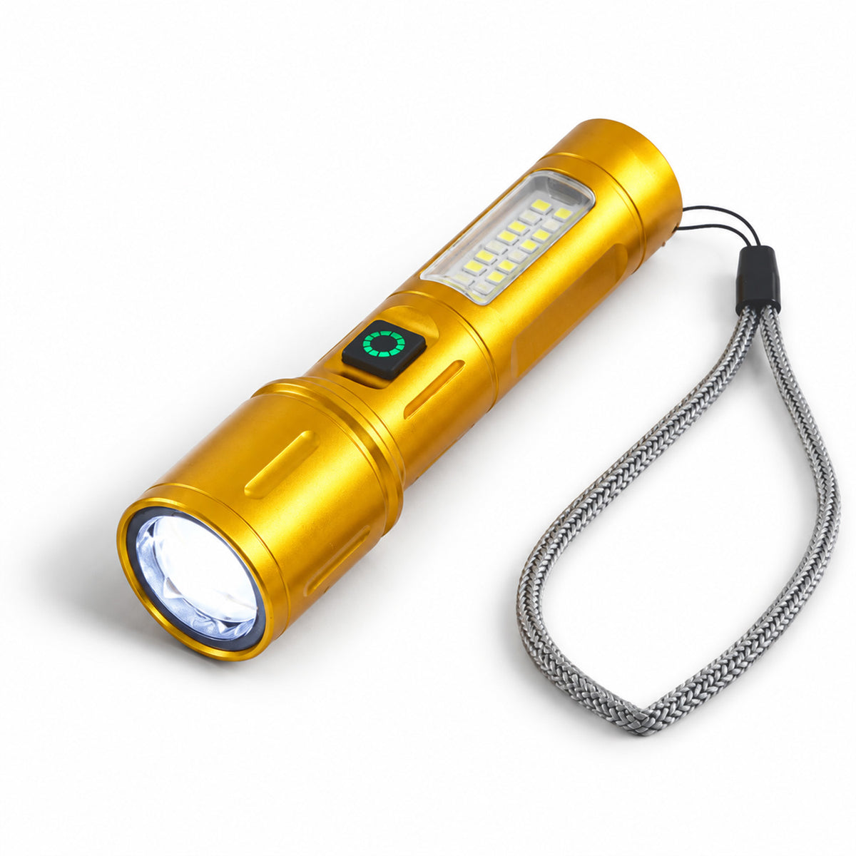 Rechargeable 800 Lumen Tactical LED Torch with COB Side Light ...