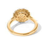 D'Joy - Ethiopian Opal & White Zircon Floral Halo Ring in Yellow Gold Plated Sterling Silver_8707674_4