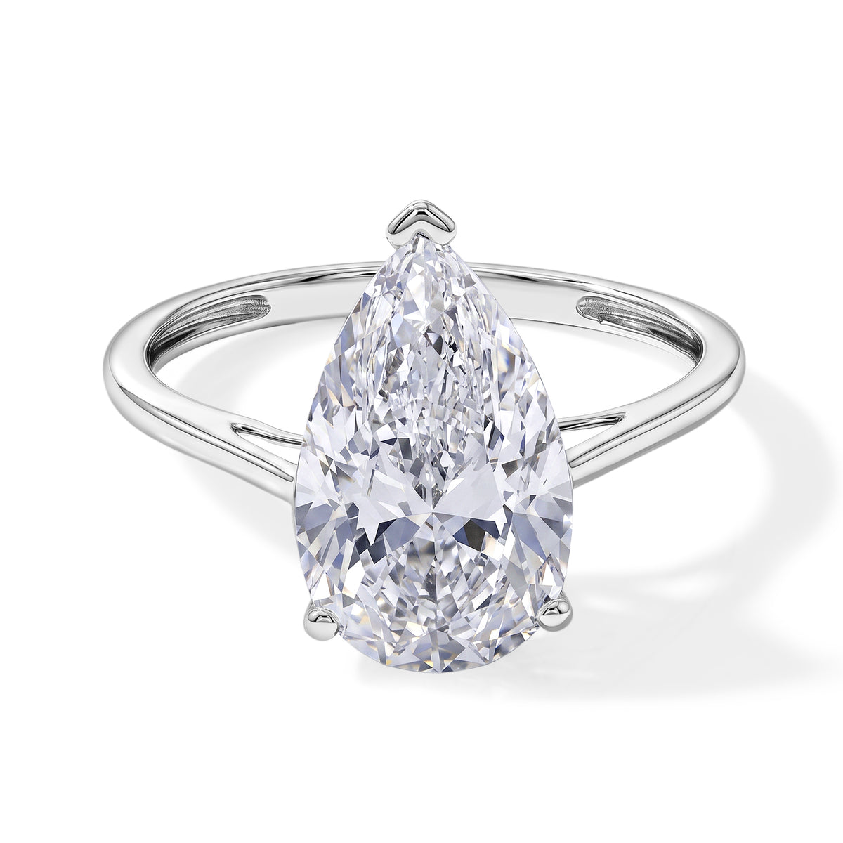 Luxuriant 14K White Gold IGI Certified VS-G Pear Cut Lab Grown Diamond Ring 5.00 Ct. 8707958 0