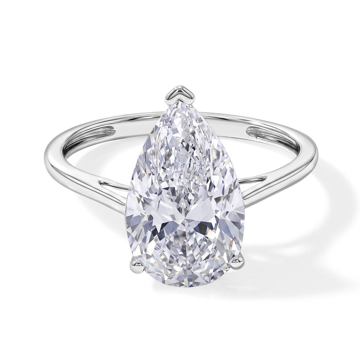 Luxuriant 14K White Gold IGI Certified VS-G Pear Cut Lab Grown Diamond Ring 5.00 Ct. 8707958 1