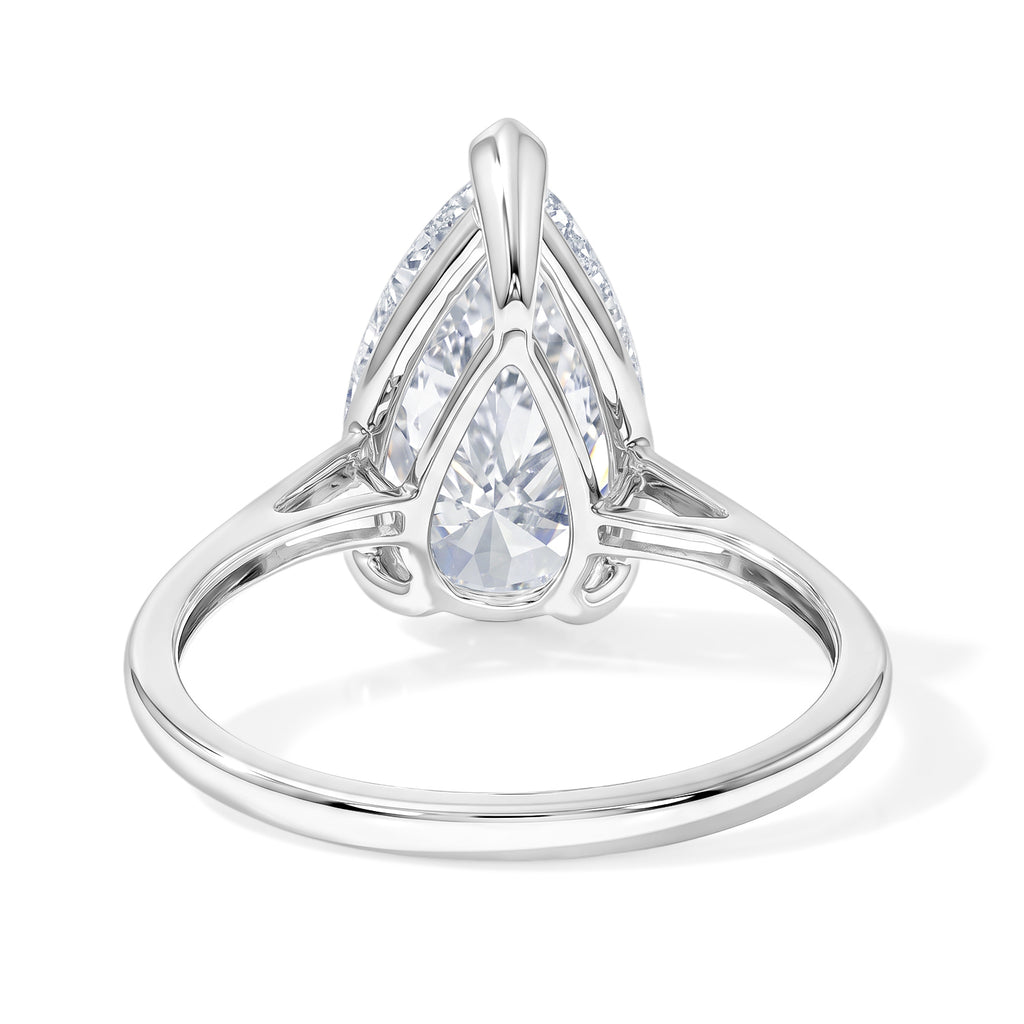 Luxuriant 14K White Gold IGI Certified VS/G Pear Cut Lab Grown Diamond Ring 5.00 Ct._8707958_4