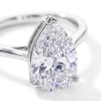 Luxuriant - 14K White Gold IGI Certified VS/G Lab Grown Diamond Pear Cut Solitaire Ring 5.00 Ct._8707959_2