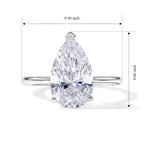 Luxuriant - 14K White Gold IGI Certified VS/G Lab Grown Diamond Pear Cut Solitaire Ring 5.00 Ct._8707959_7