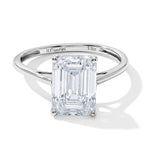 Luxuriant 14K White Gold IGI Certified VS/G Emerald Cut Lab Grown Diamond Ring 5.00 Ct._8708157