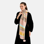 La Marey Signature Printed Scarf (Size - One Size) - Pink Yellow_8708225_4