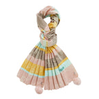 La Marey Signature Printed Scarf (Size - One Size) - Pink Yellow_8708225_5