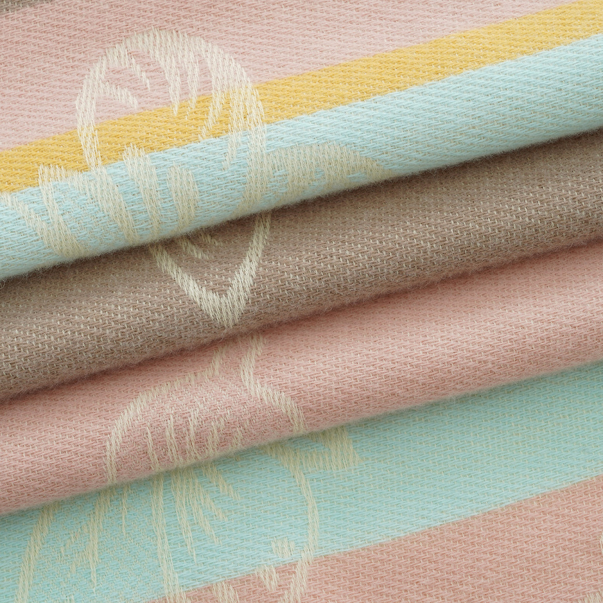 La Marey Signature Printed Scarf (Size - One Size) - Pink Yellow 8708225 8