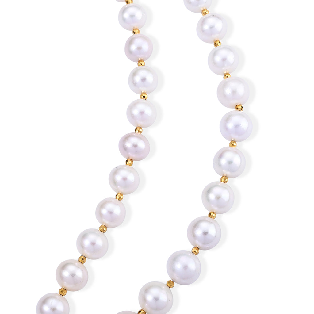 LIMTED EDITION - Rare AAAA White Edison Pearl (11-13mm)  Necklace (Size - 20) in Yellow Gold Plated Sterling Silver 400.00 Ct._8708942_3