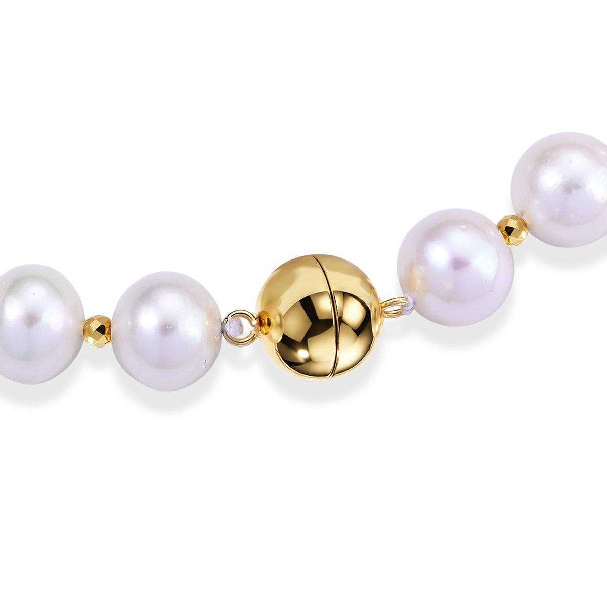 AAA Rare Size Edison Pearl (13mm) Necklace (Size - 20) in Yellow Gold Plated Sterling Silver with Magnetic Lock 8708942 5