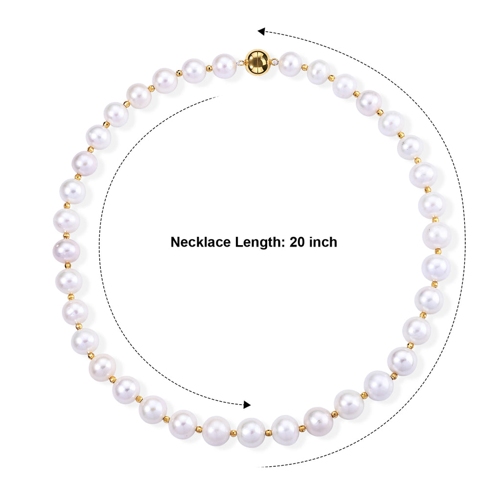 LIMTED EDITION - Rare AAAA White Edison Pearl (11-13mm)  Necklace (Size - 20) in Yellow Gold Plated Sterling Silver 400.00 Ct._8708942_5