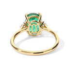 D'Joy - Colombina Colour Emeraldine Quartz & White Zircon Ring in Yellow Gold Plated Sterling Silver 2.43 Ct._8709200_3
