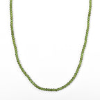 D'Joy - Peridot Beads Necklace (Size - 20+2 Ext) in Rhodium Overlay Sterling Silver 85.00 Ct._8709419