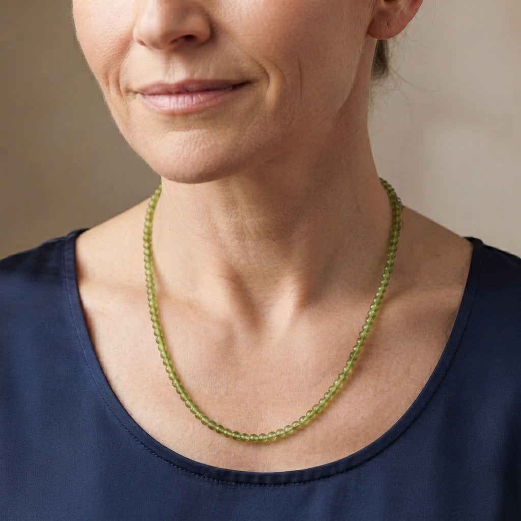 D'Joy - Peridot Beads Necklace (Size - 20-2 Ext) in Rhodium Overlay Sterling Silver 85.00 Ct. 8709419 2