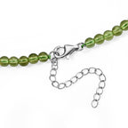 D'Joy - Peridot Beads Necklace (Size - 20+2 Ext) in Rhodium Overlay Sterling Silver 85.00 Ct._8709419_3