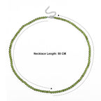 D'Joy - Peridot Beads Necklace (Size - 20+2 Ext) in Rhodium Overlay Sterling Silver 85.00 Ct._8709419_4