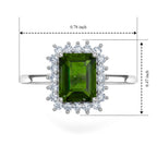 Luxuriant Natural Chrome Diopside, Lab Grown Diamond Ring in Rhodium OverlaySterling Silver  1.822  Ct._8709905_5
