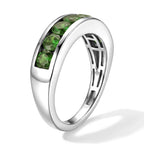 D'Joy Natural Chrome Diopside 7 Stone Look Ring in Platinum OverlaySterling Silver  1.449  Ct._8709936_3