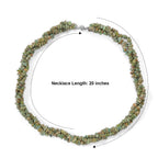 D'Joy - Green Turquoise Necklace (Size - 20) in Rhodium Overlay Sterling Silver 260.00 Ct._8709946_4