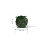 Natural Chrome Diopside Solitaire Stud Push Post Earring in Platinum OverlaySterling Silver  1.320  Ct._8709977_4