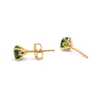 Natural Chrome Diopside Solitaire Stud Push Post Earring Sterling Silver  1.320  Ct._8709978_3